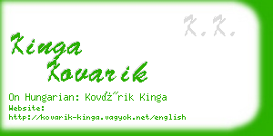 kinga kovarik business card